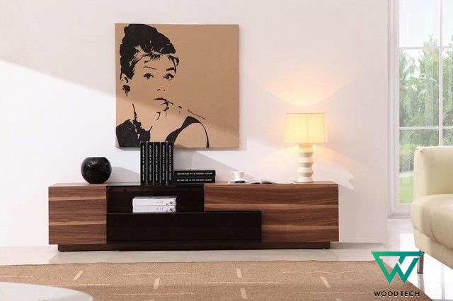 Kệ tivi gỗ óc chó hiện đại WT - 0009